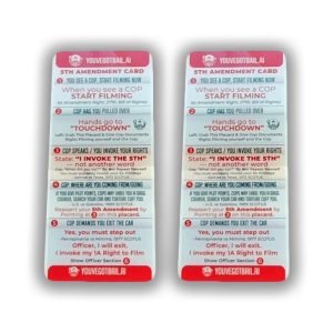 2 FIFTH AMENDMENT AUTO PLAQUE